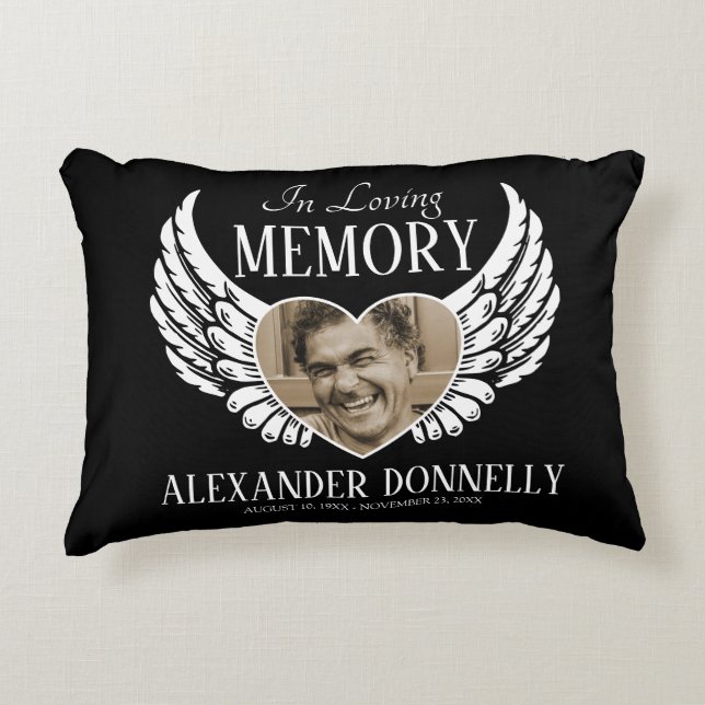 Remembrance Memorial Photo Decorative Cushion (Front)