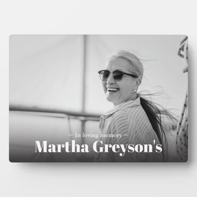 Remembrance Memorial Table Decorations Plaque (Front)