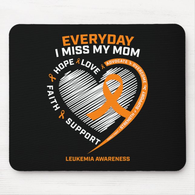 Remembrance Mother Loving Memory Of Mum Leukaemia  Mouse Mat (Front)