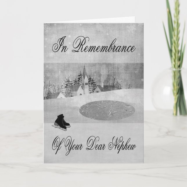 Remembrance Of Nephew At Christmas greeting card (Front)