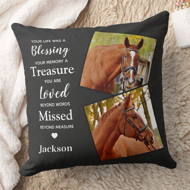 Remembrance Personalised 2 Picture Modern Memorial Cushion (Creator Uploaded)