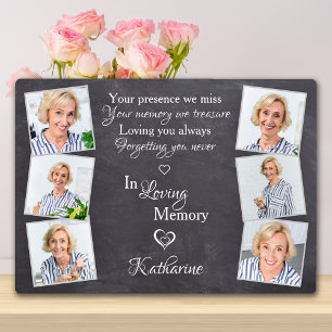  Remembrance Personalised 6 Photo In Loving Memory Plaque