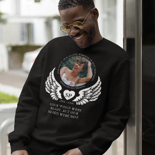 Remembrance Photo & Angel Wings Memorial Sweatshirt