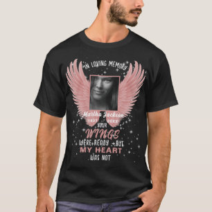 Remembrance Photo & Angel Wings Memorial T-Shirt