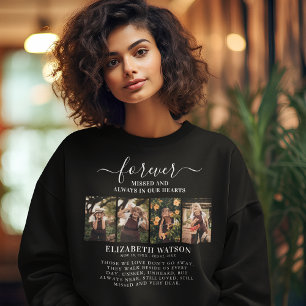Remembrance Photo Collage   Forever in Our Hearts Sweatshirt
