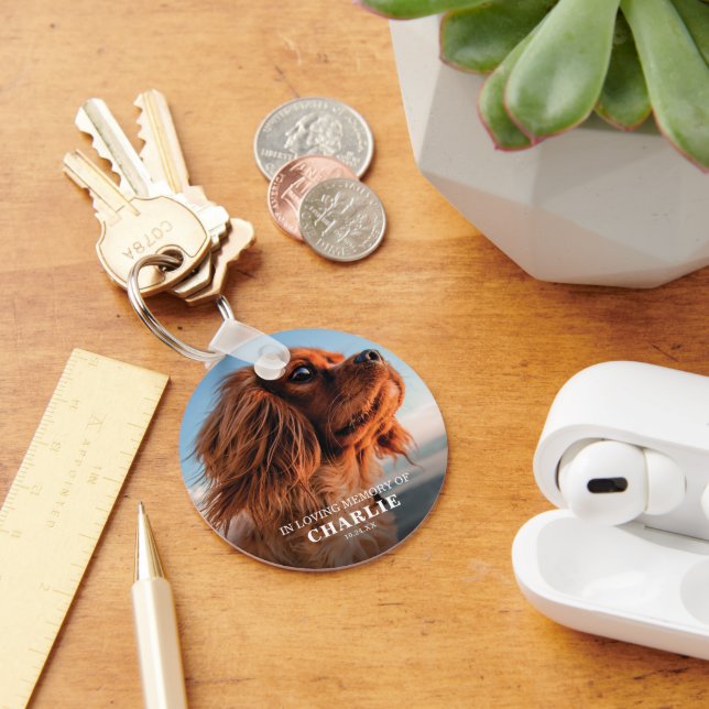 Remembrance Photo Memorial Pet Key Ring (Desk)
