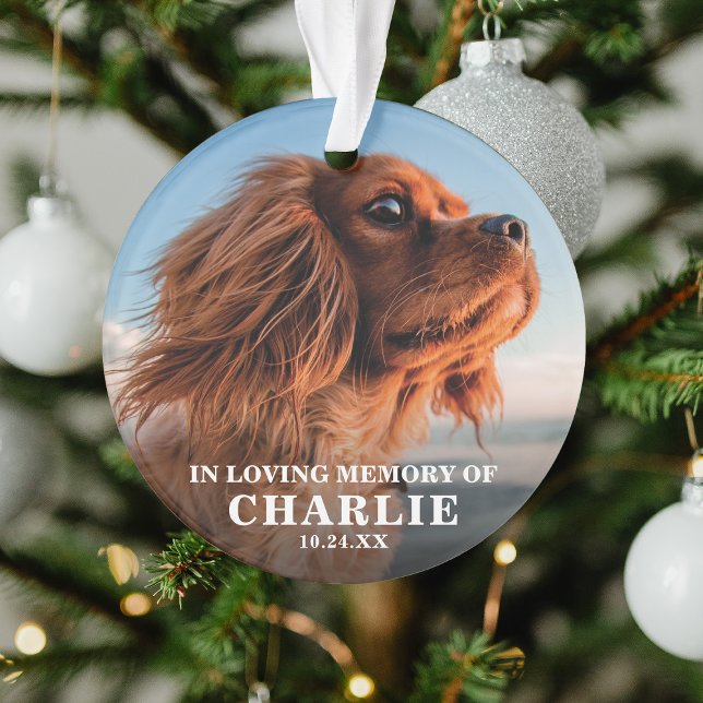 Remembrance Photo Pet Memorial  Ornament (Creator Uploaded)