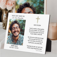 Remembrance Plaque with Poem and Photo Display