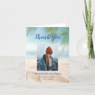Remembrance Pocket  Beach Ocean Sea Lake  Thank You Card
