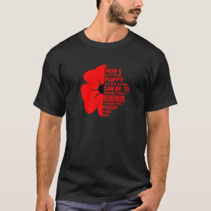 Remembrance Poppy Poem T-Shirt