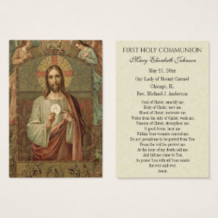 Remembrance Prayer Card for First Holy Communion