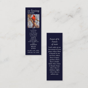 Remembrance Sympathy Cardinal Painting Prayer Calling Card