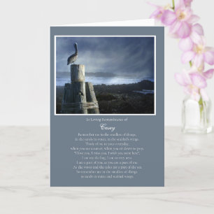 Remembrance Sympathy Custom Name Spiritual Coastal Card