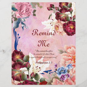 Remind Me Poem Personalised Paper