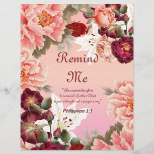 Remind Me Poem Personalised Paper