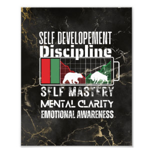 Reminder and motivation Forex mindset Marble Photo Print