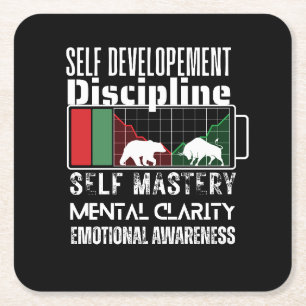 Reminder and motivation Forex mindset Square Paper Coaster