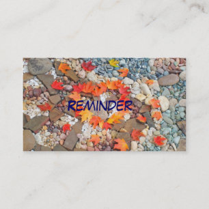 REMINDER Business Service Cards Appts Heart Leaves