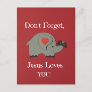 Reminder for children that Jesus loves them! Postcard