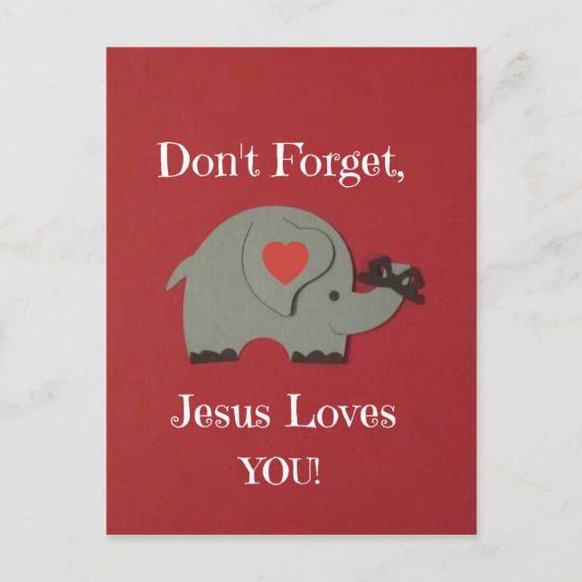 Reminder for children that Jesus loves them! Postcard (Front)