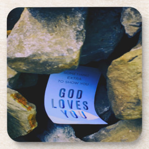 Reminder of God's Love For You. Christian Faith Coaster