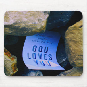 Reminder of God's Love For You. Christian Faith Mouse Mat