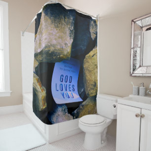 Reminder of God's Love For You. Christian Faith Shower Curtain