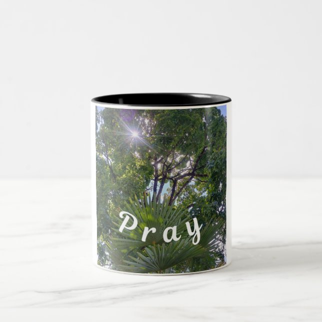 Reminder: "Pray" Two-Tone Coffee Mug (Center)