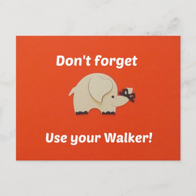 Reminder to use walker postcard (Front)