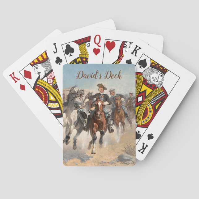 Remington Cowboy Southwestern Playing Cards Custom (Back)