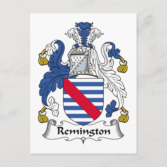 Remington Family Crest Postcard (Front)