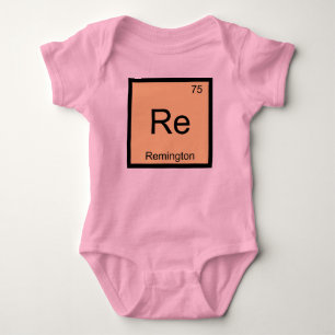 Remington Name Chemistry Element Periodic Table Baby Bodysuit