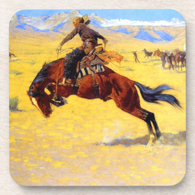 Remington Old West Horse and Cowboy Coaster (Front)
