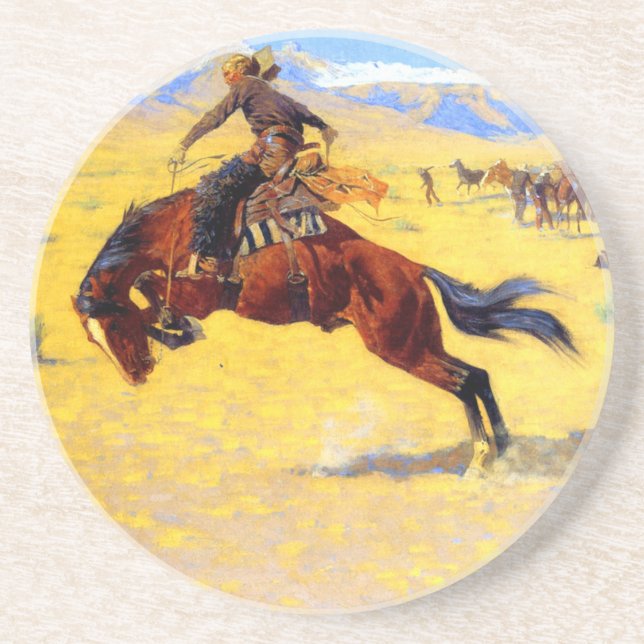 Remington Old West Horse and Cowboy Coaster (Front)