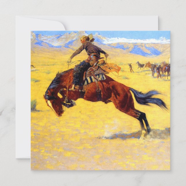 Remington Old West Horse and Cowboy Invitation (Front)