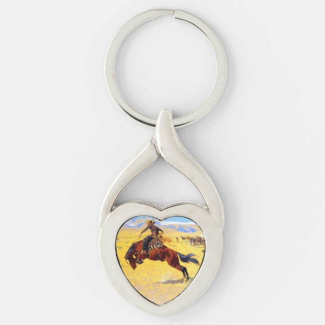 Remington Old West Horse and Cowboy Key Ring (Front)