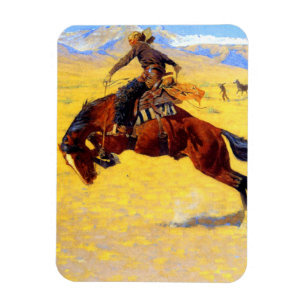 Remington Old West Horse and Cowboy Magnet