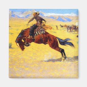 Remington Old West Horse and Cowboy Magnet