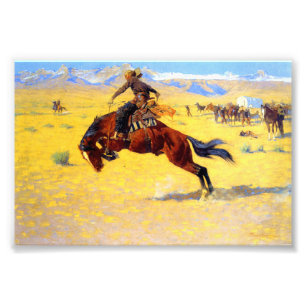 Remington Old West Horse and Cowboy Photo Print