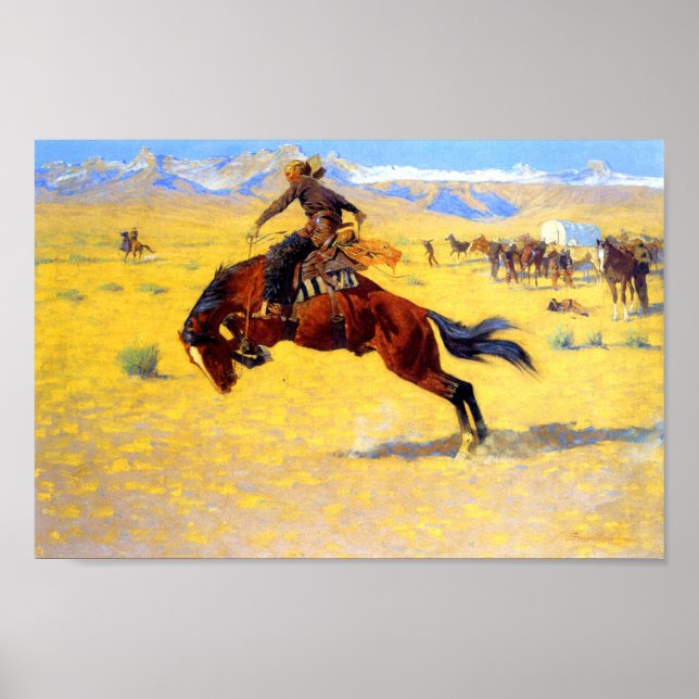 Remington Old West Horse and Cowboy Poster (Front)