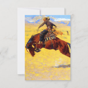 Remington Old West Horse and Cowboy RSVP Card