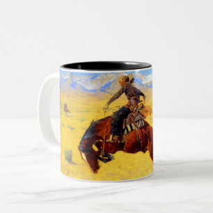 Remington Old West Horse and Cowboy Two-Tone Coffee Mug