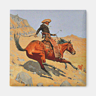 Remington - The Cowboy, famous painting Magnet