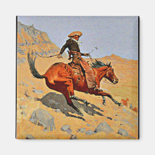 Remington - The Cowboy, famous painting Magnet