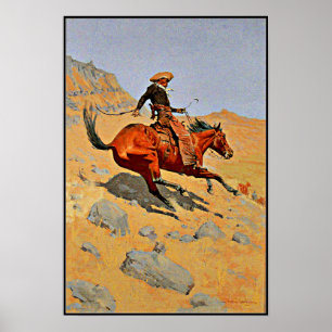 Remington - The Cowboy, famous painting Poster