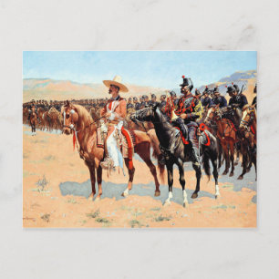 Remington - The Mexican Major, fine art painting Postcard