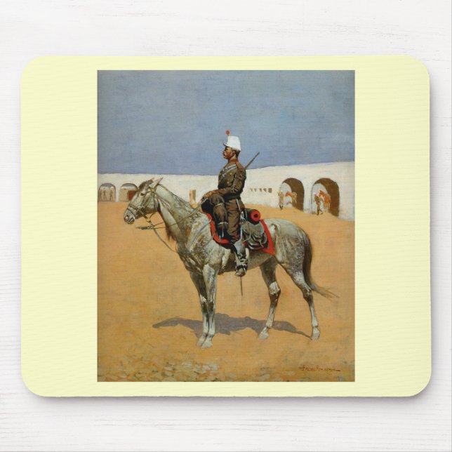 Remington's Cavalryman of the Line, Mexico (1889) Mouse Mat (Front)