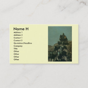 Remington's Old Stagecoach of the Plains (1901) Business Card