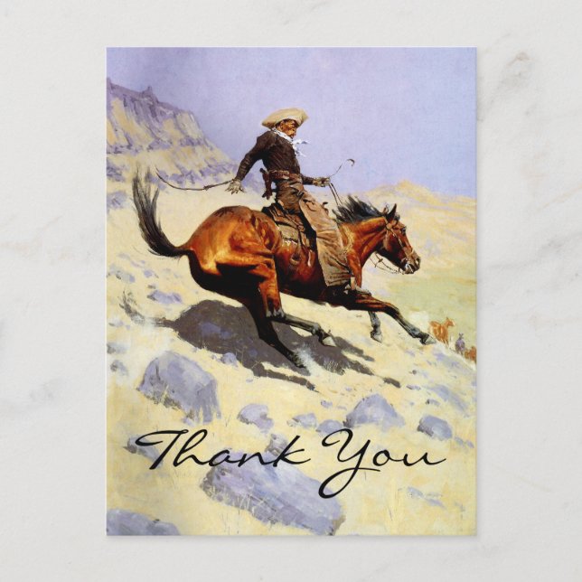 Remington's The Cowboy Postcard (Front)