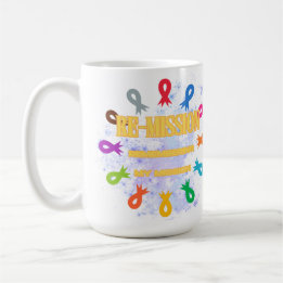 Remission cancer ribbons coffee mug